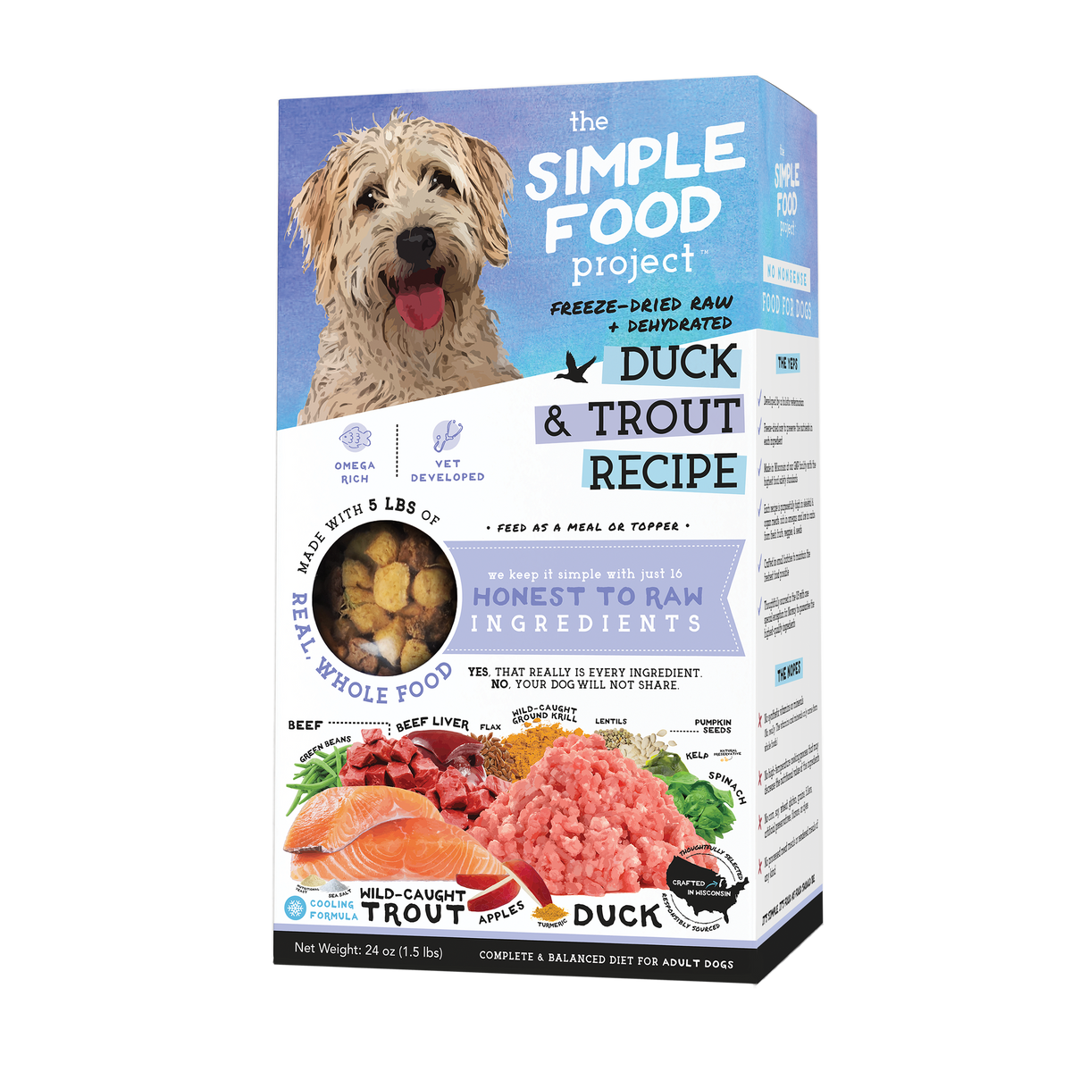 The Simple Food Project Duck &amp; Trout Freeze-Dried Dog Food