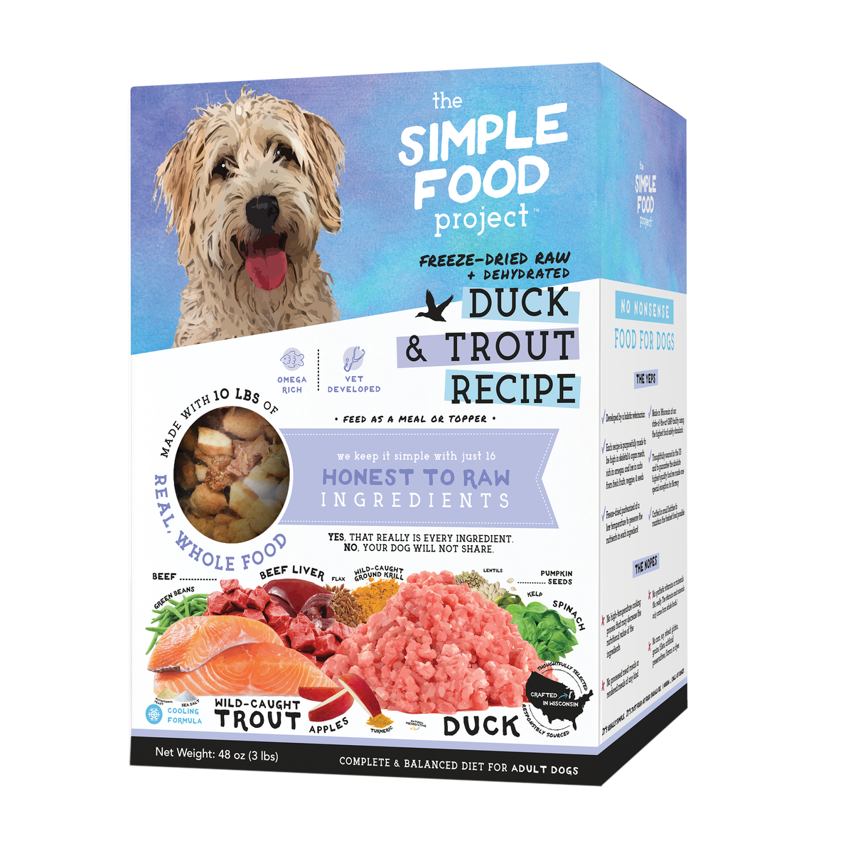 The Simple Food Project Duck &amp; Trout Freeze-Dried Dog Food