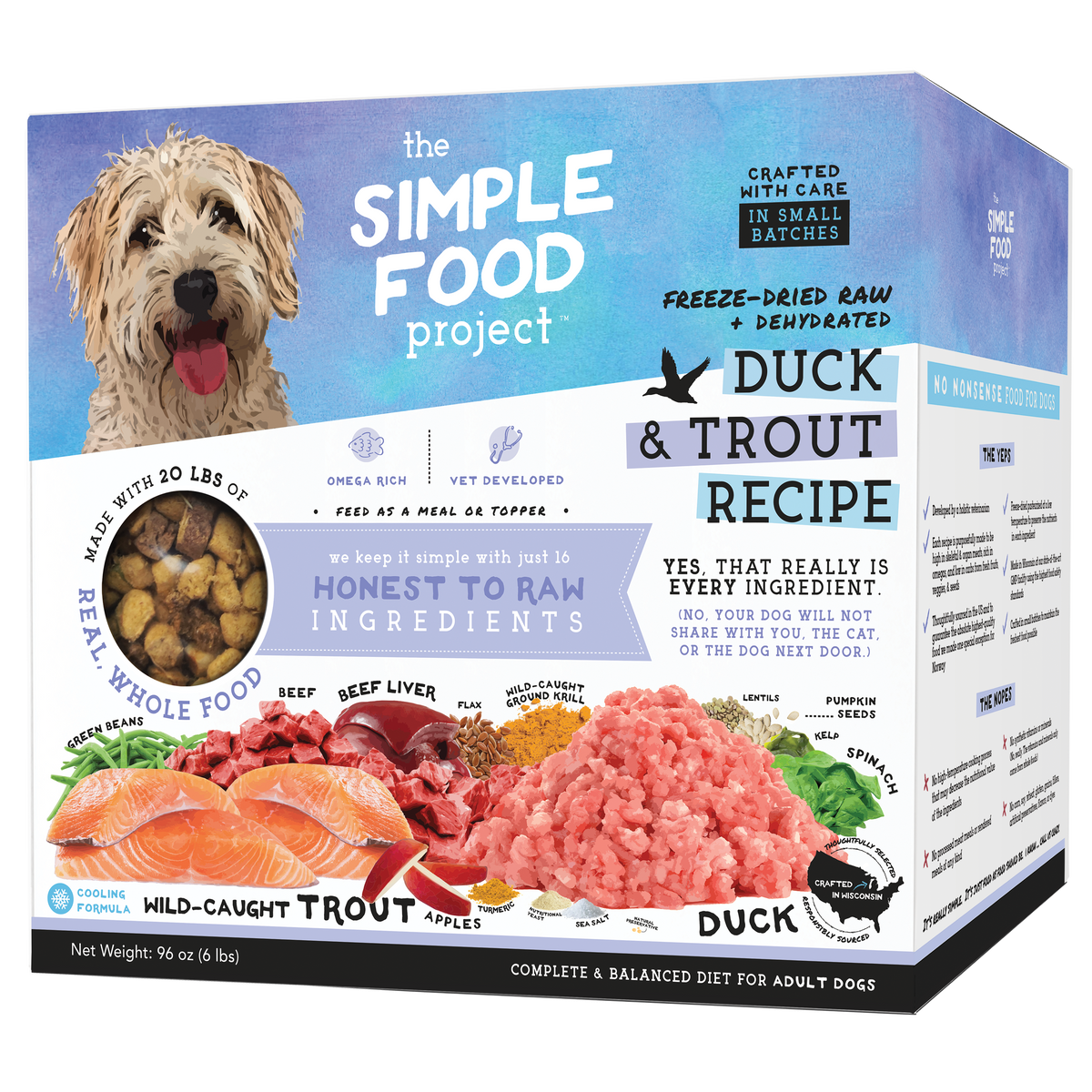 The Simple Food Project Duck &amp; Trout Freeze-Dried Dog Food