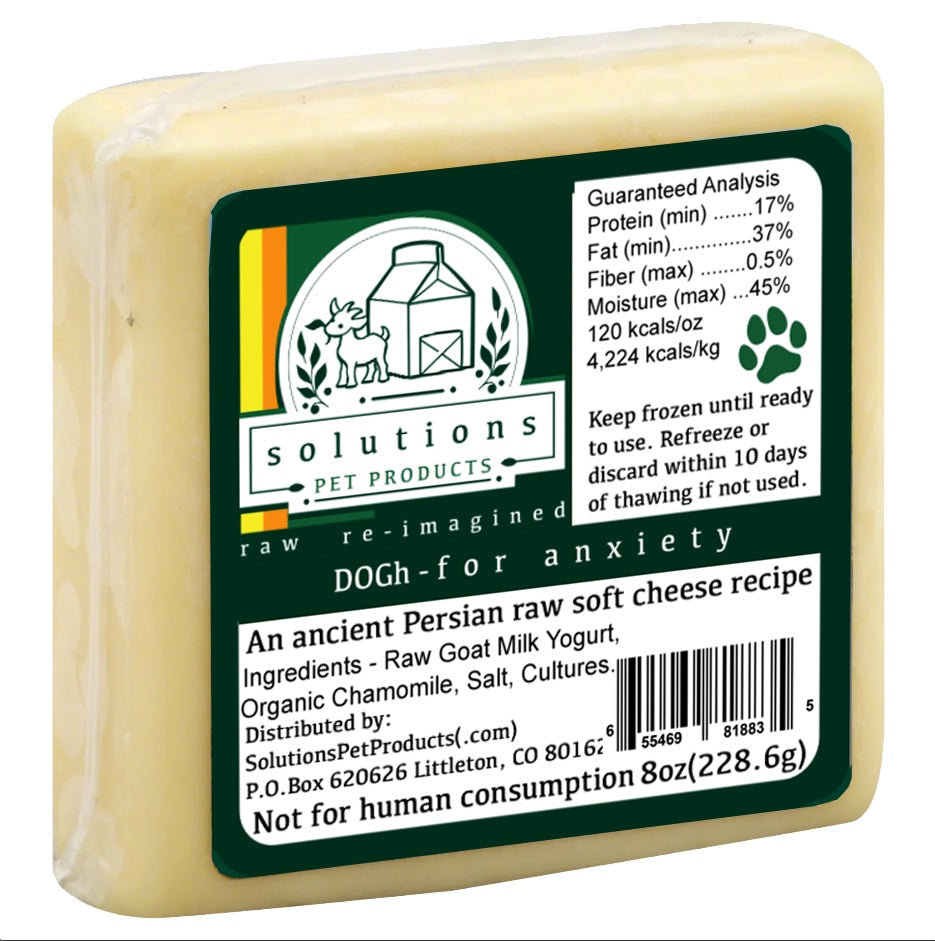 Solutions Pet Products DOGh Frozen Raw Goat Cheese with Chamomile for Dogs and Cats