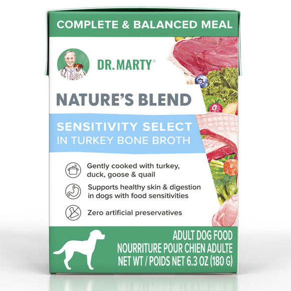 Dr. Marty Nature&#39;s Blend Sensitivity Select in Turkey Bone Broth Dog Food