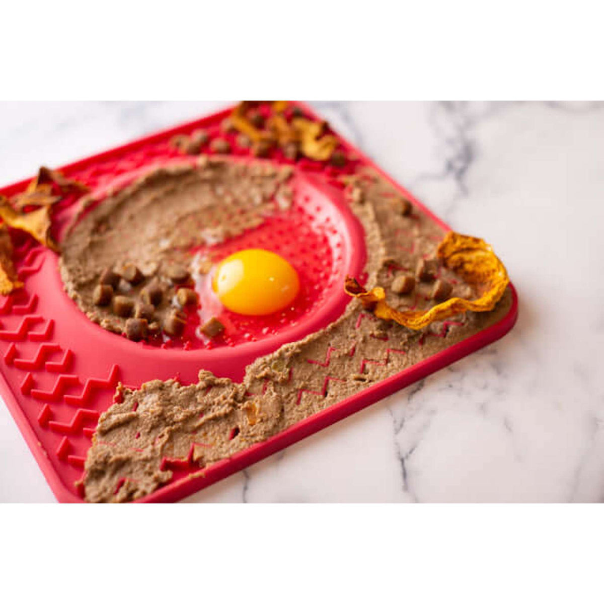 Messy Mutts Therapeutic Lick Mat with Bowl Center for Dogs and Cats