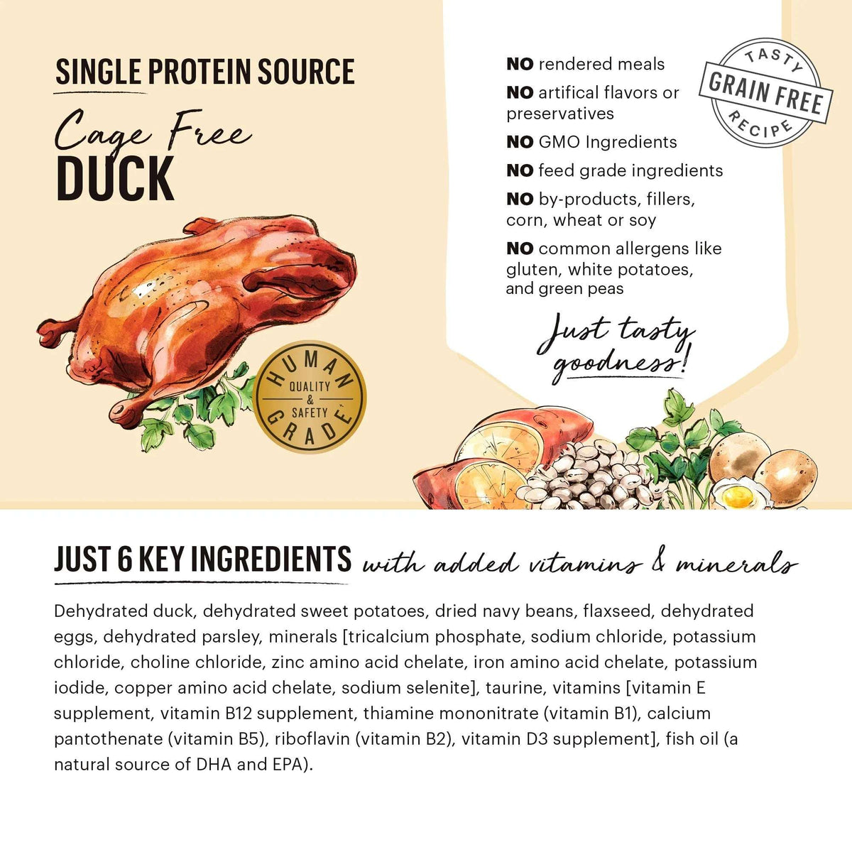 The Honest Kitchen Limited Ingredient Grain Free Dehydrated Duck Dog Food