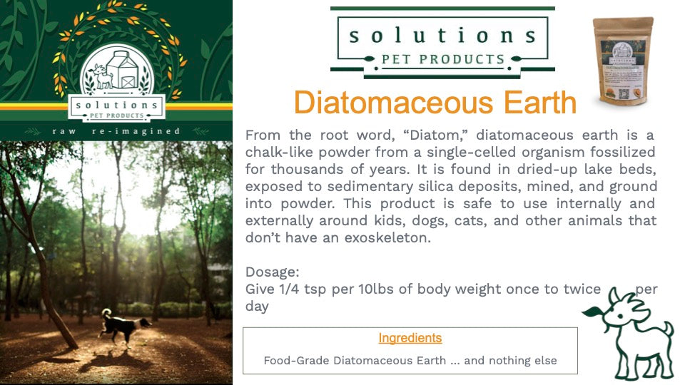 Solutions Pet Products Diatomaceous Earth Supplement for Dogs &amp; Cats