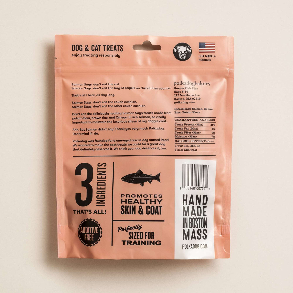 Polkadog Bakery Salmon Says Crunchy Dog &amp; Cat Treats