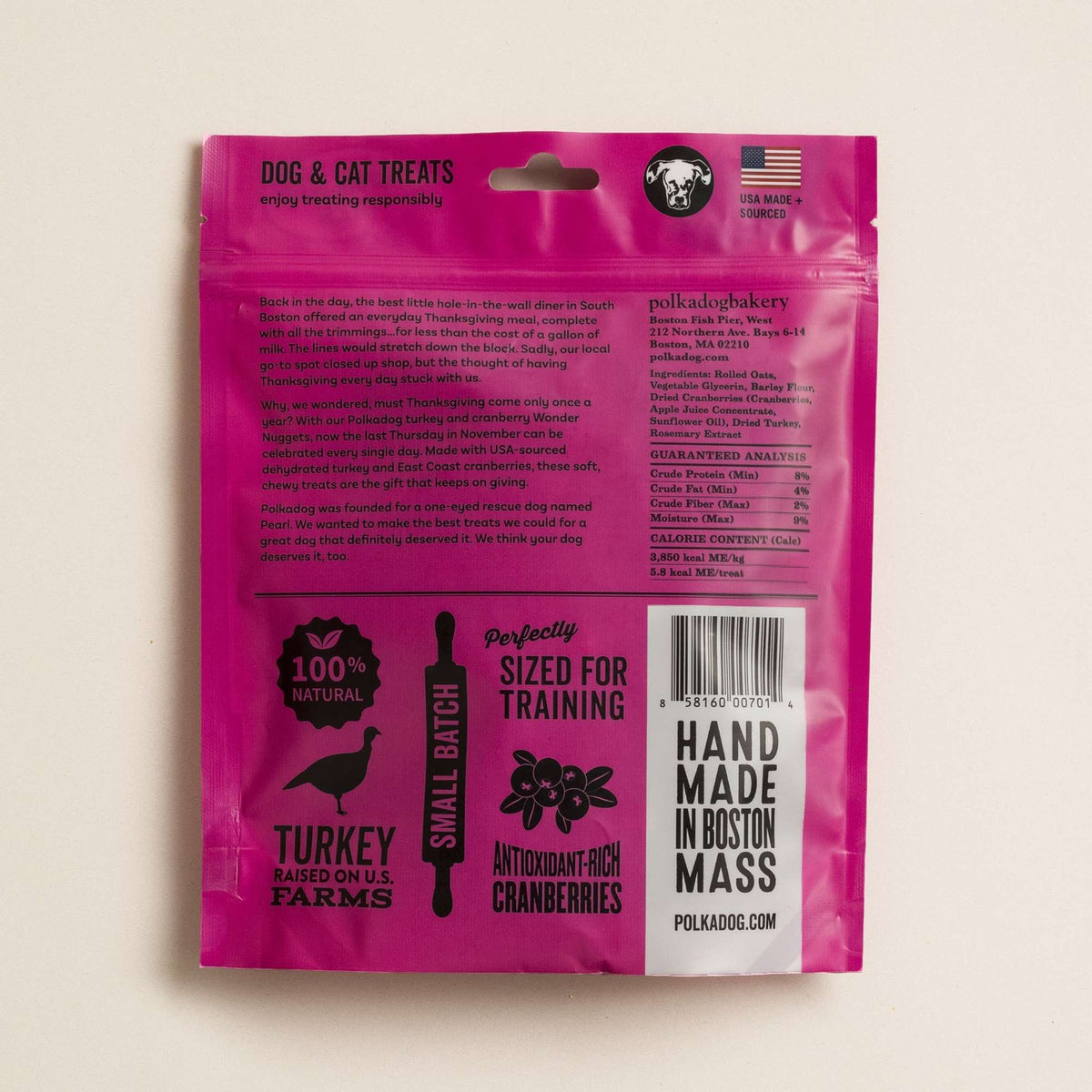 Polkadog Bakery Soft &amp; Chewy Wonder Nuggets Turkey &amp; Cranberry Dog Treats