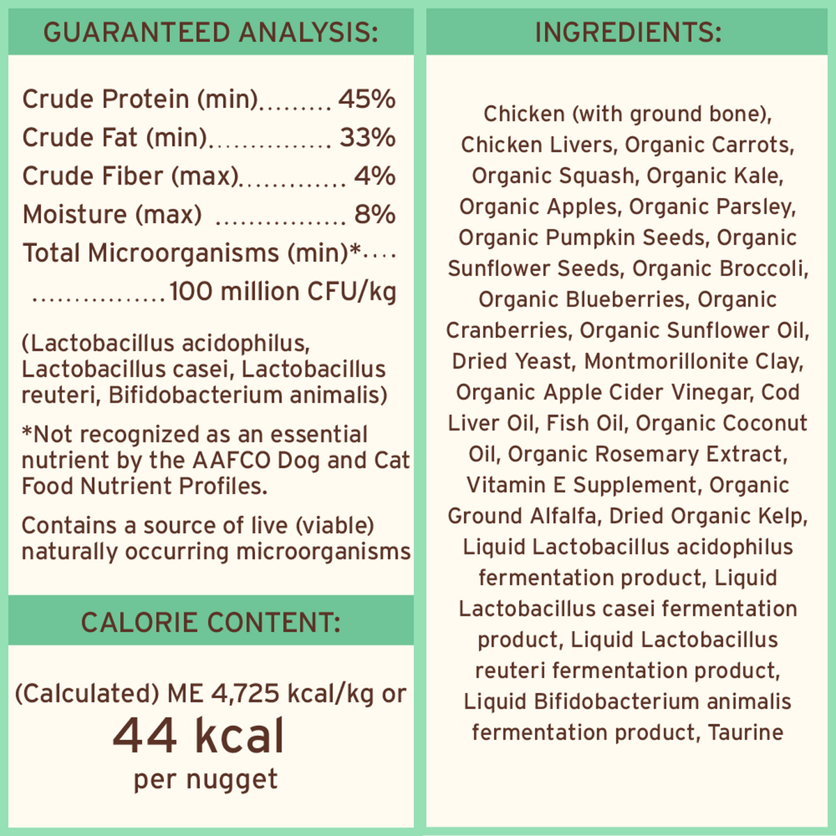 Primal Freeze-Dried Raw Nuggets Chicken Dog Food