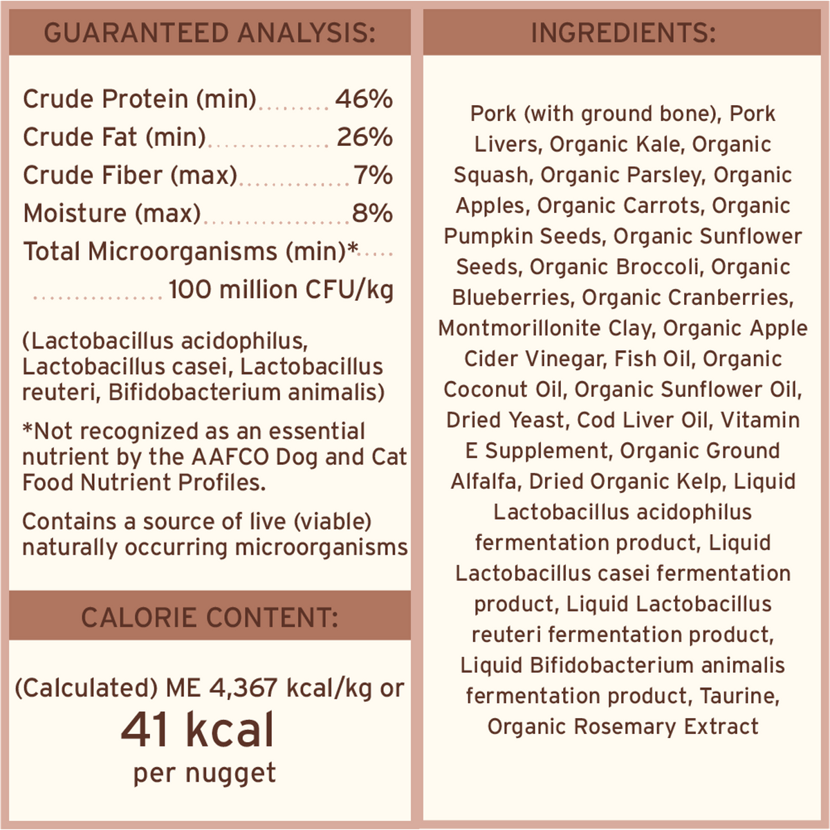Primal Freeze-Dried Raw Nuggets Pork Dog Food