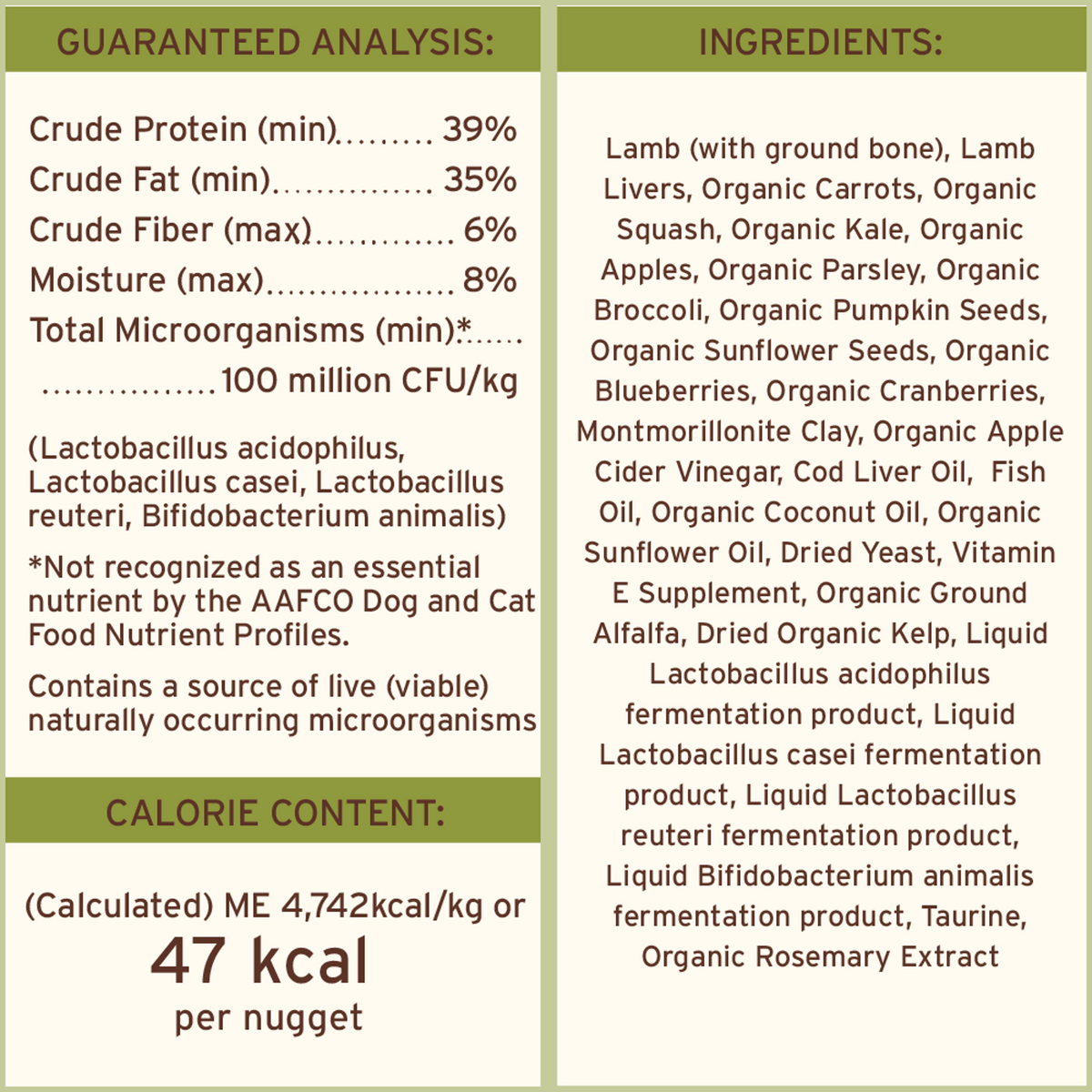 Primal Freeze-Dried Raw Nuggets Lamb Dog Food