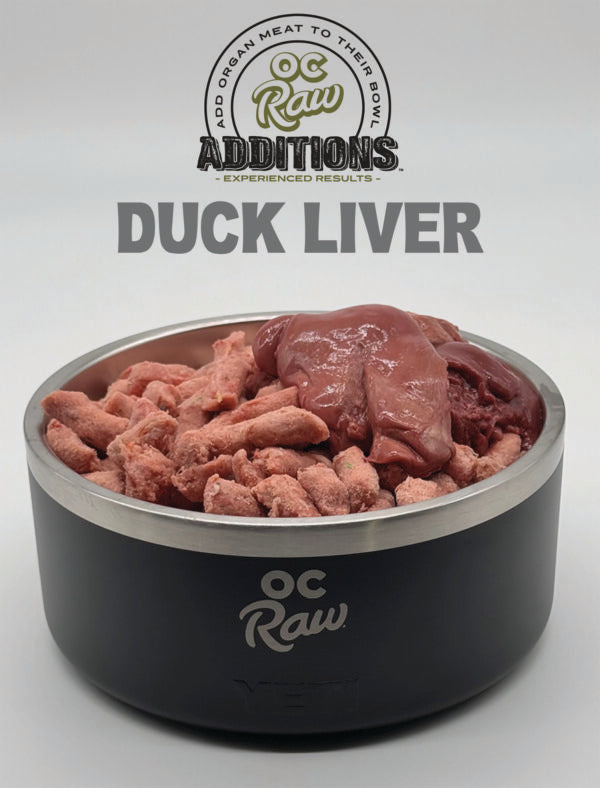 OC Raw Additions Frozen Raw Duck Livers for Dogs