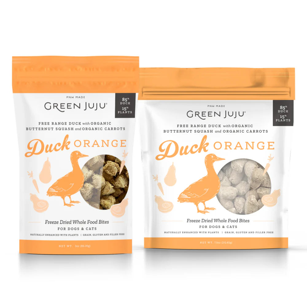 Green Juju Freeze-Dried Duck Orange Dog &amp; Cat Whole Food Bites
