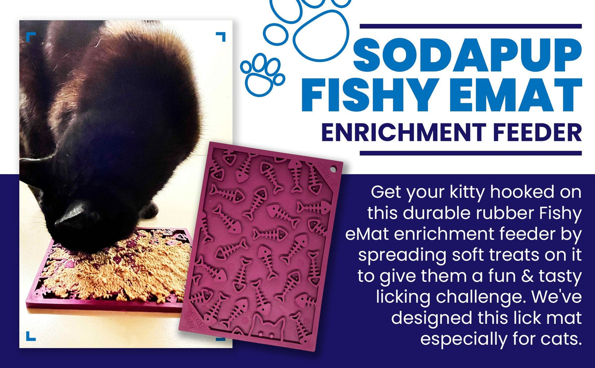 SodaPup Fishy Design eMat Enrichment Lick Mat - small