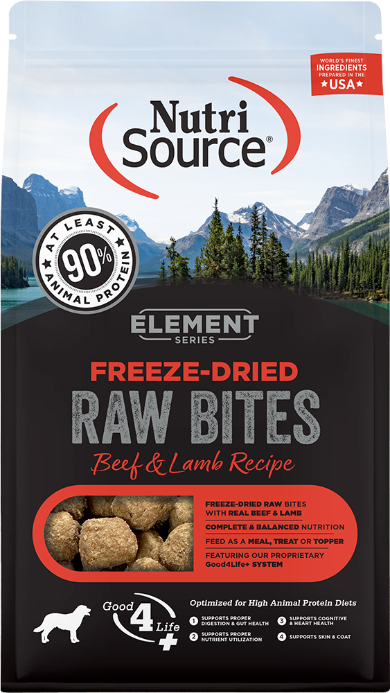 NutriSource Element Series Freeze-Dried Raw Bites Beef &amp; Lamb Dog Food