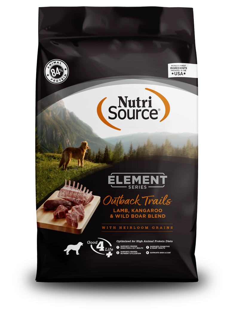 NutriSource Element Series Outback Trails Lamb, Kangaroo &amp; Wild Boar Blend Dog Food