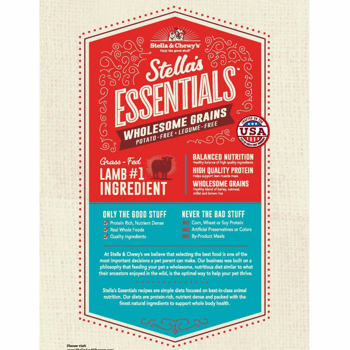 Stella &amp; Chewy&#39;s Stella&#39;s Essentials Lamb Dog Food