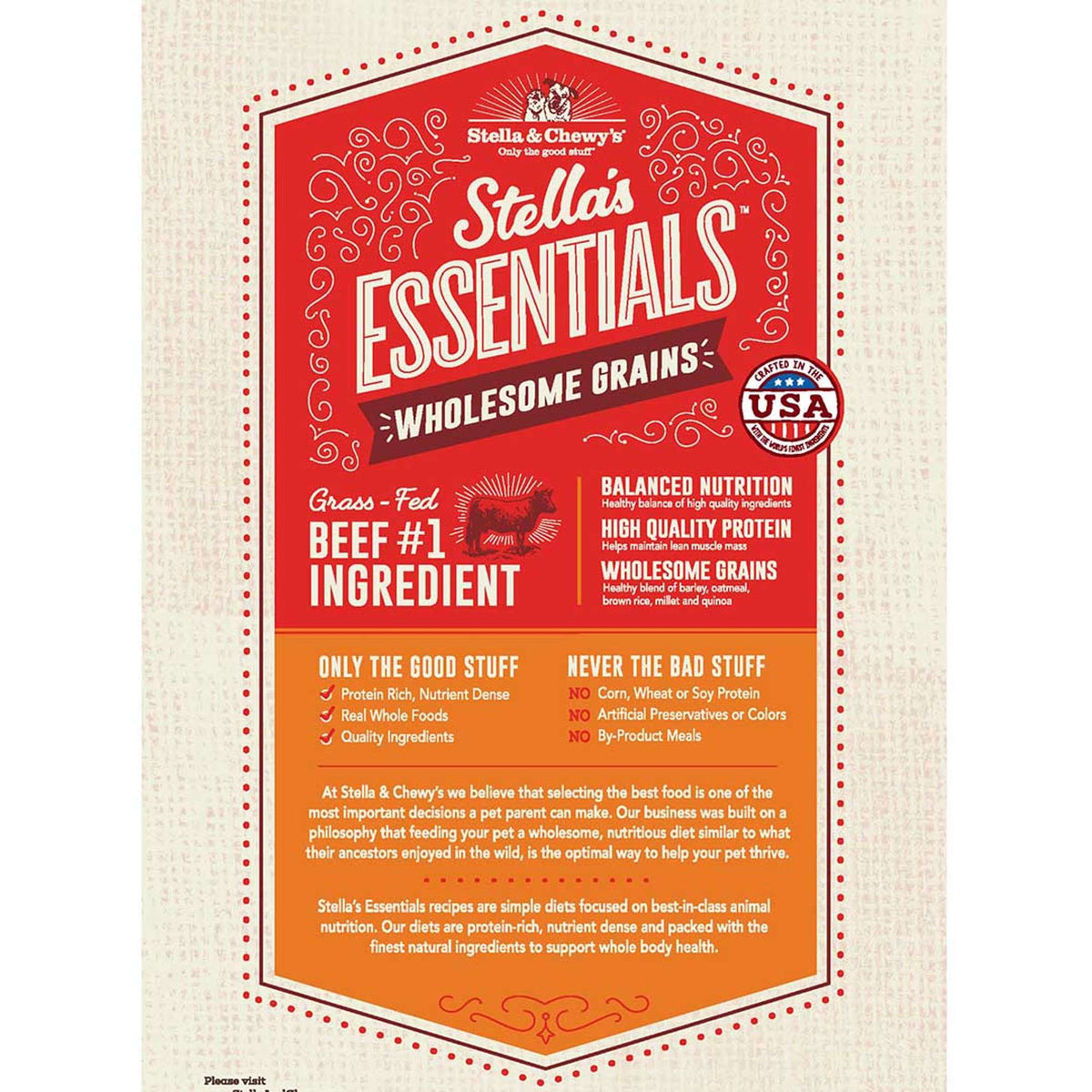 Stella &amp; Chewy&#39;s Stella&#39;s Essentials Beef &amp; Ancient Grains Dog Food