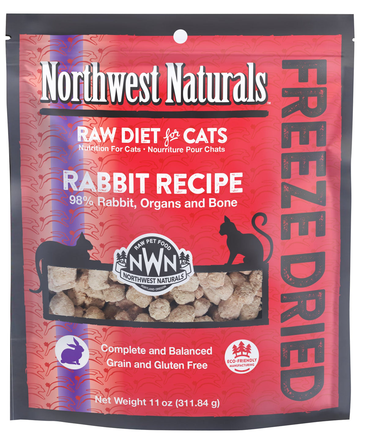 Northwest Naturals Freeze-Dried Raw Rabbit Cat Food
