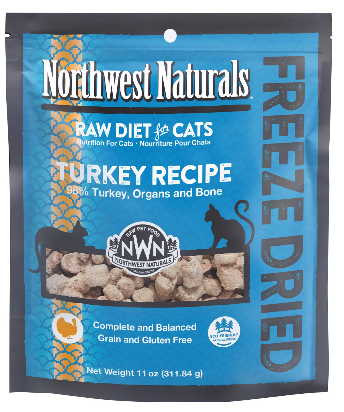 Northwest Naturals Freeze-Dried Raw Turkey Cat Food