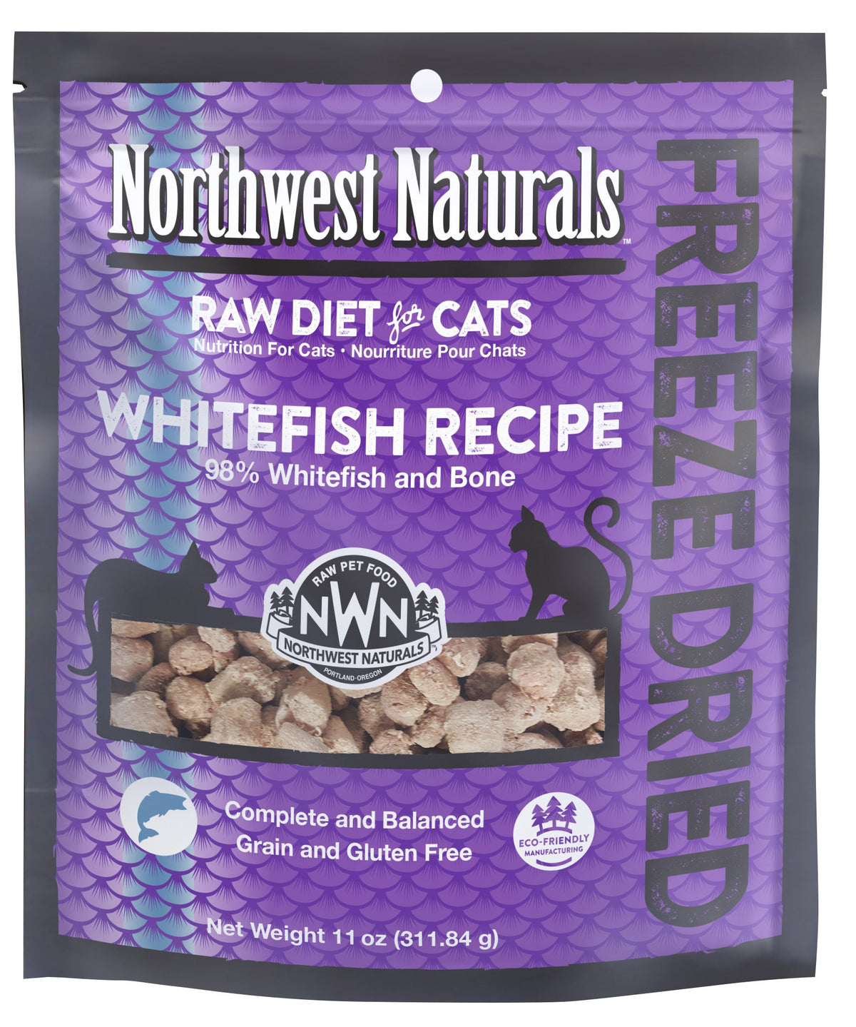 Northwest Naturals Freeze-Dried Raw Whitefish Cat Food