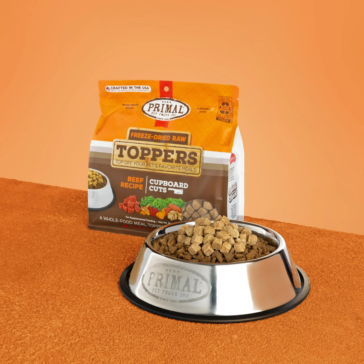 Primal Cupboard Cuts Beef Freeze-Dried Raw Dog &amp; Cat Meal Topper