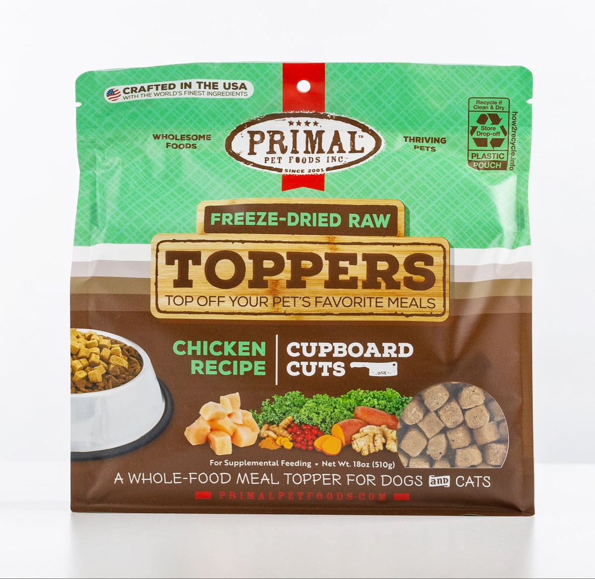 Primal Cupboard Cuts Chicken Freeze-Dried Raw Dog &amp; Cat Meal Topper