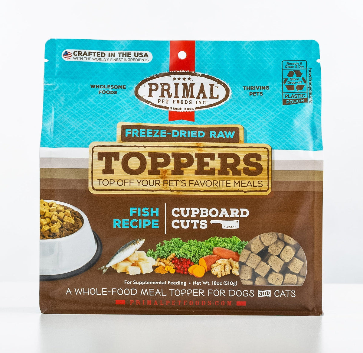 Primal Cupboard Cuts Fish Freeze-Dried Raw Dog &amp; Cat Meal Topper