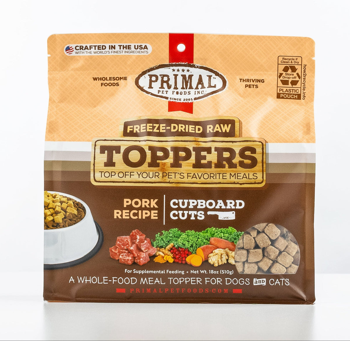 Primal Cupboard Cuts Pork Freeze-Dried Raw Dog &amp; Cat Meal Topper