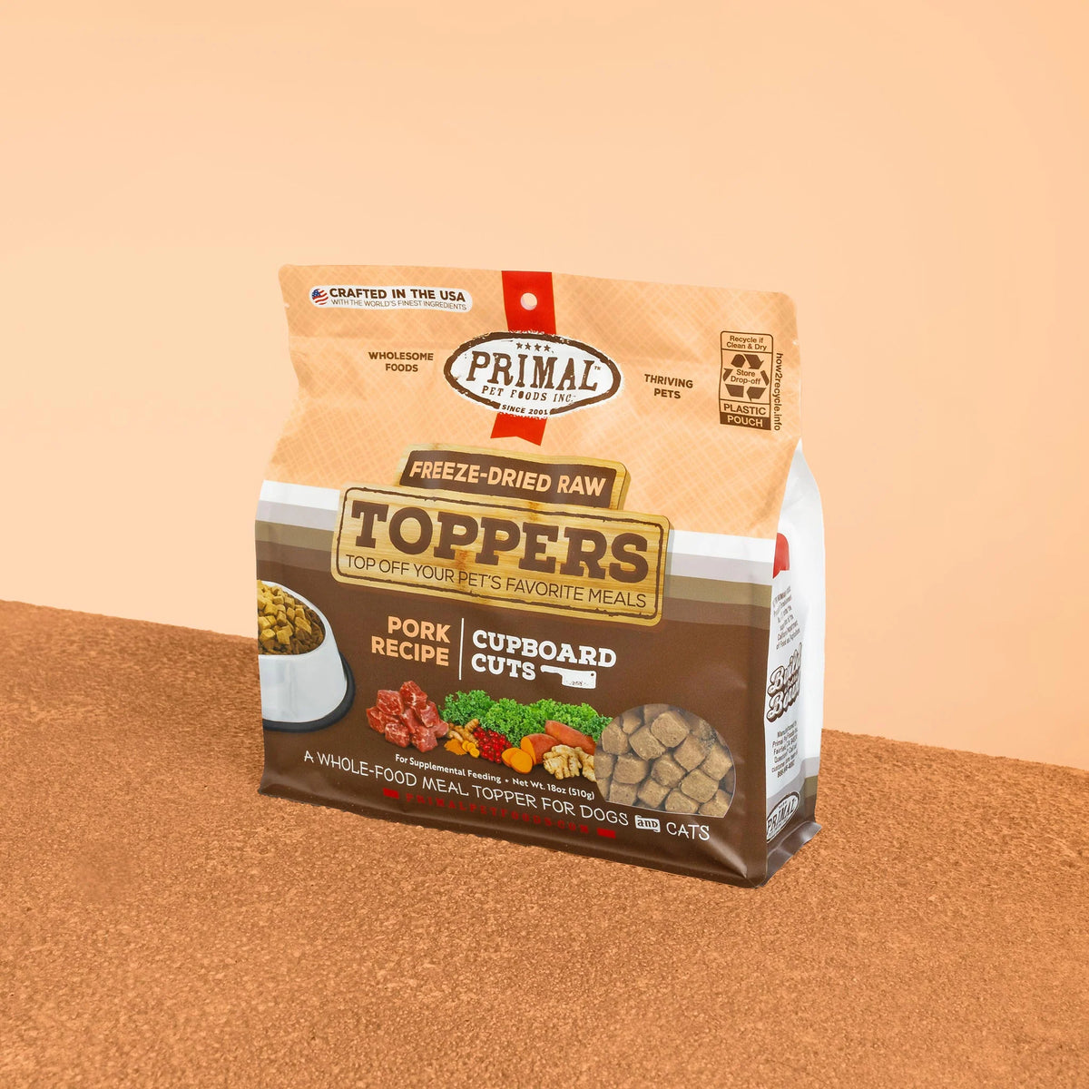 Primal Cupboard Cuts Pork Freeze-Dried Raw Dog &amp; Cat Meal Topper