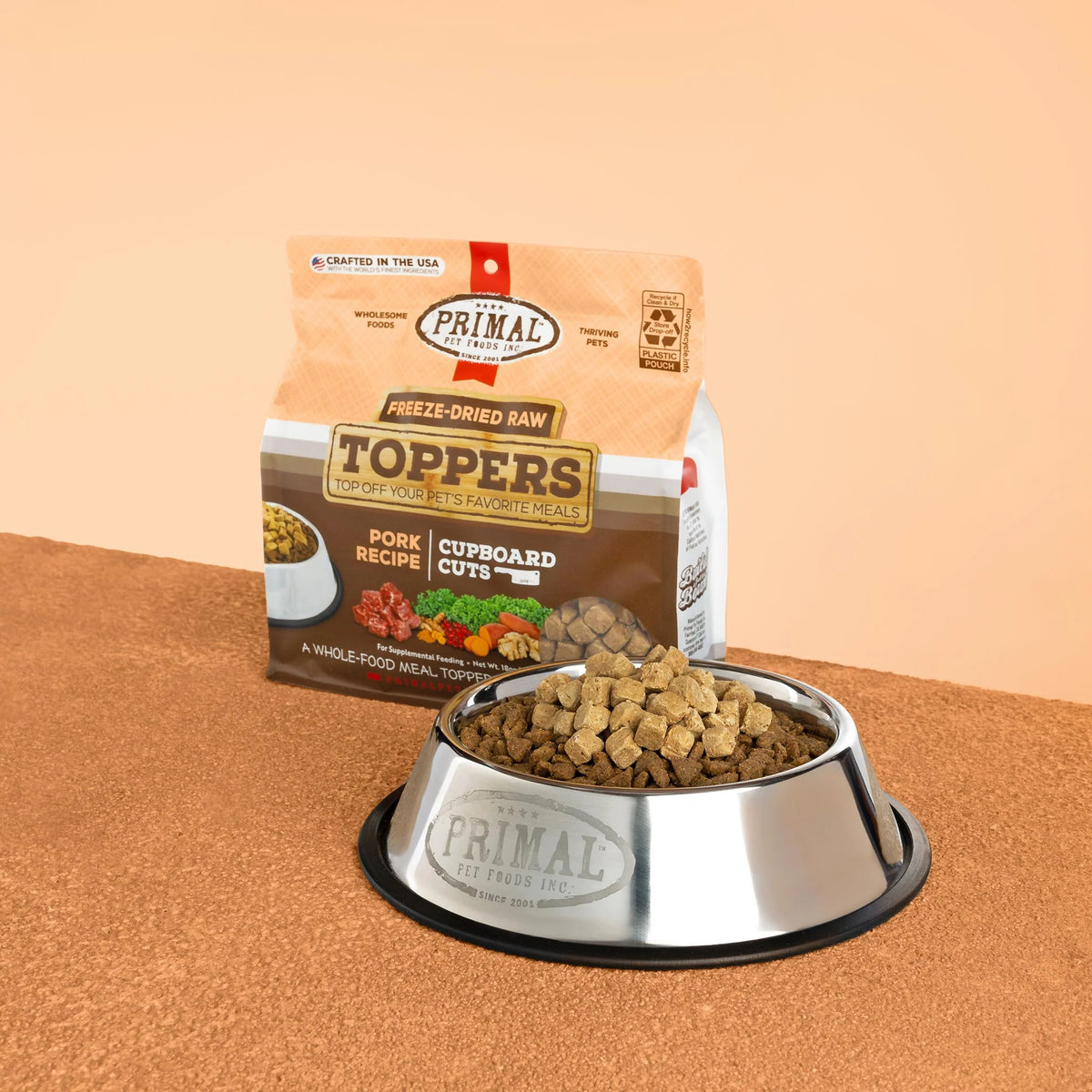 Primal Cupboard Cuts Pork Freeze-Dried Raw Dog &amp; Cat Meal Topper