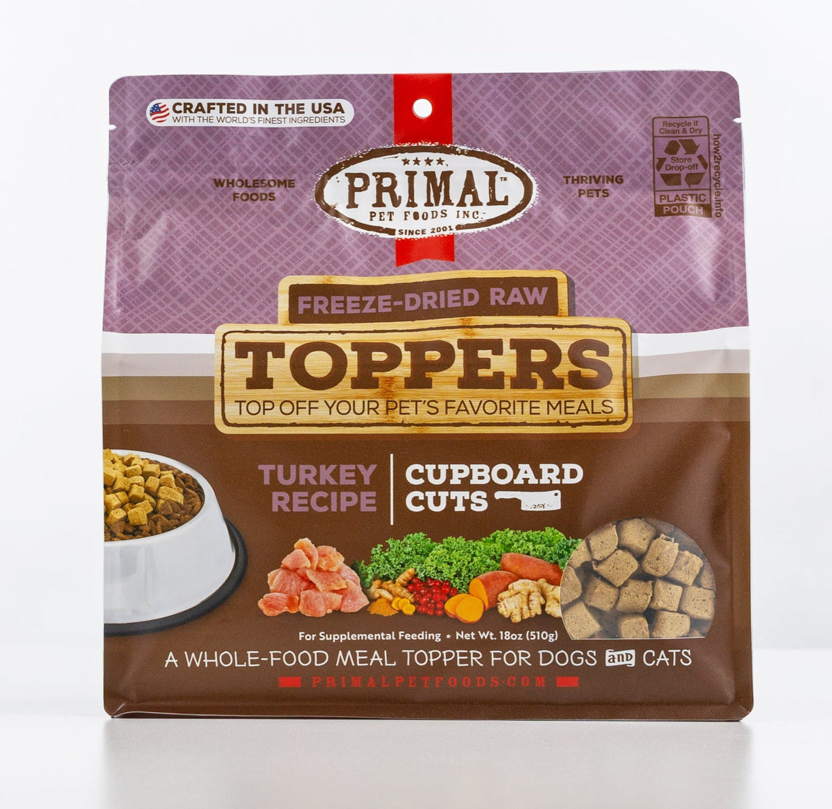 Primal Cupboard Cuts Turkey Freeze-Dried Raw Dog &amp; Cat Meal Topper