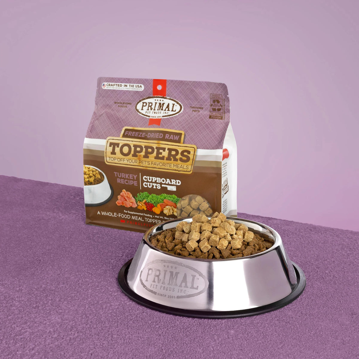 Primal Cupboard Cuts Turkey Freeze-Dried Raw Dog &amp; Cat Meal Topper