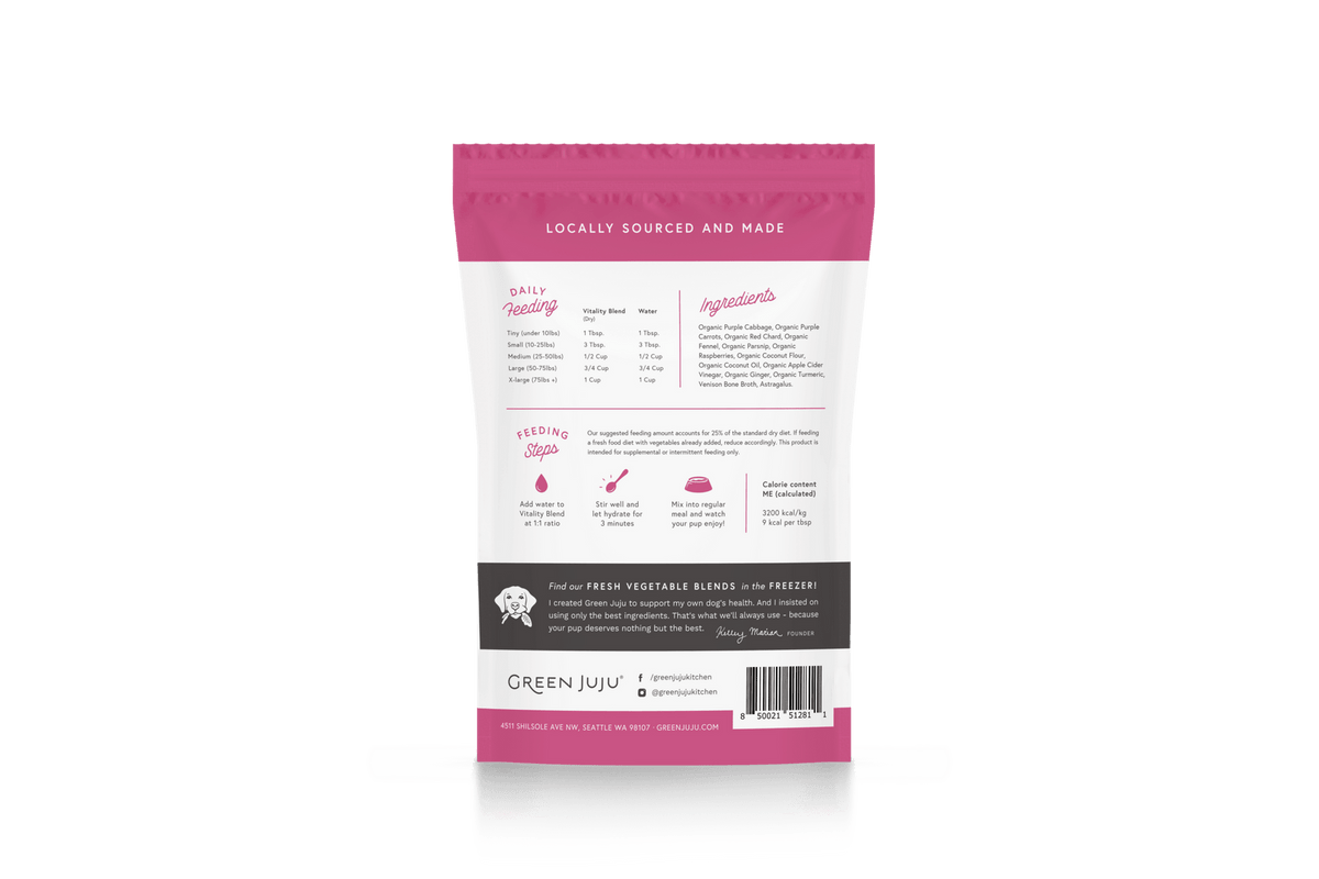 Green Juju Freeze-Dried Raw Vitality Blend with Astragalus for Dogs &amp; Cats