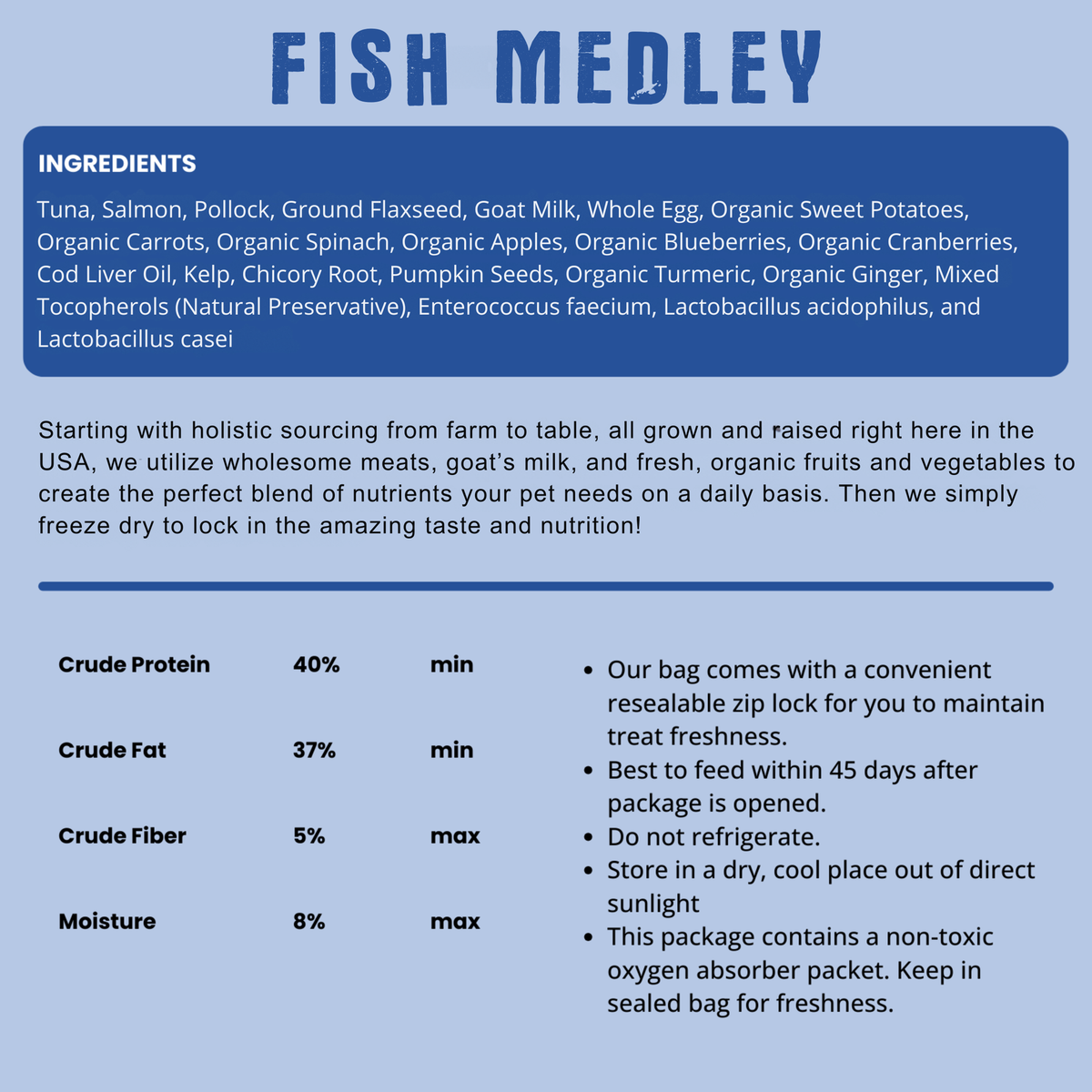 Shepherd Boy Farms Freeze-Dried Fish Medley Recipe Dog Food