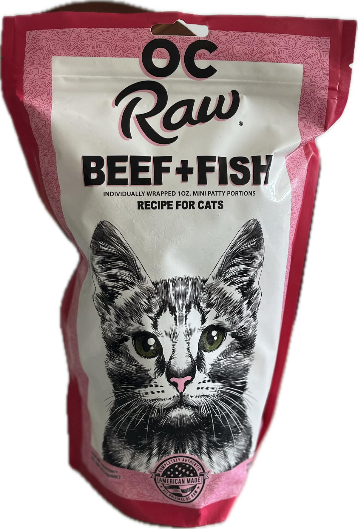 OC Raw Beef &amp; Fish Frozen Raw Cat Food