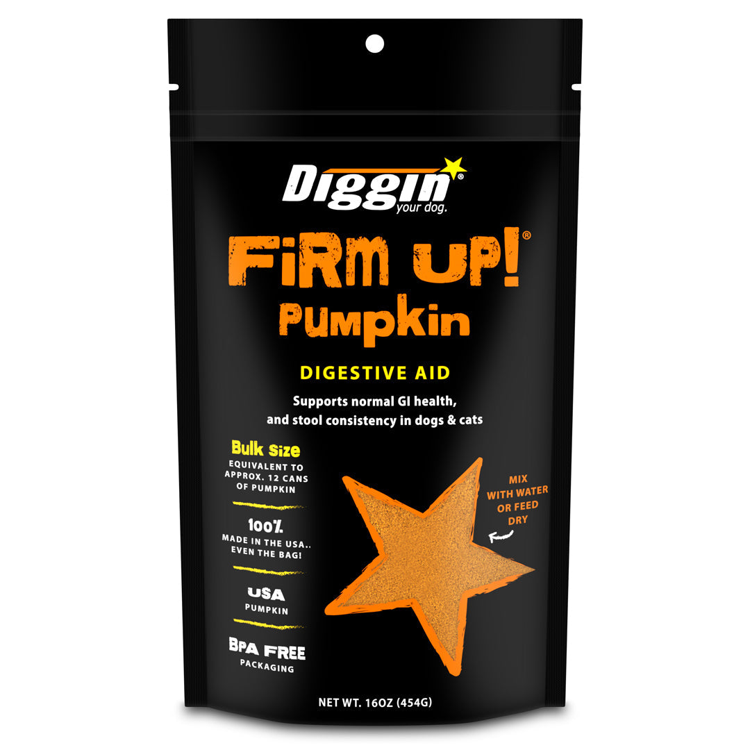 Diggin Your Dog Firm Up! Pumpkin Supplement for Dogs &amp; Cats