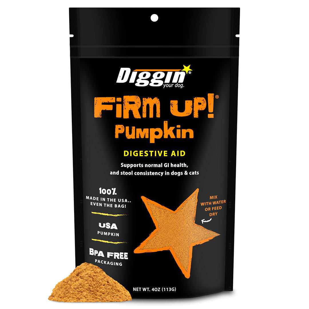 Diggin Your Dog Firm Up! Pumpkin Supplement for Dogs &amp; Cats