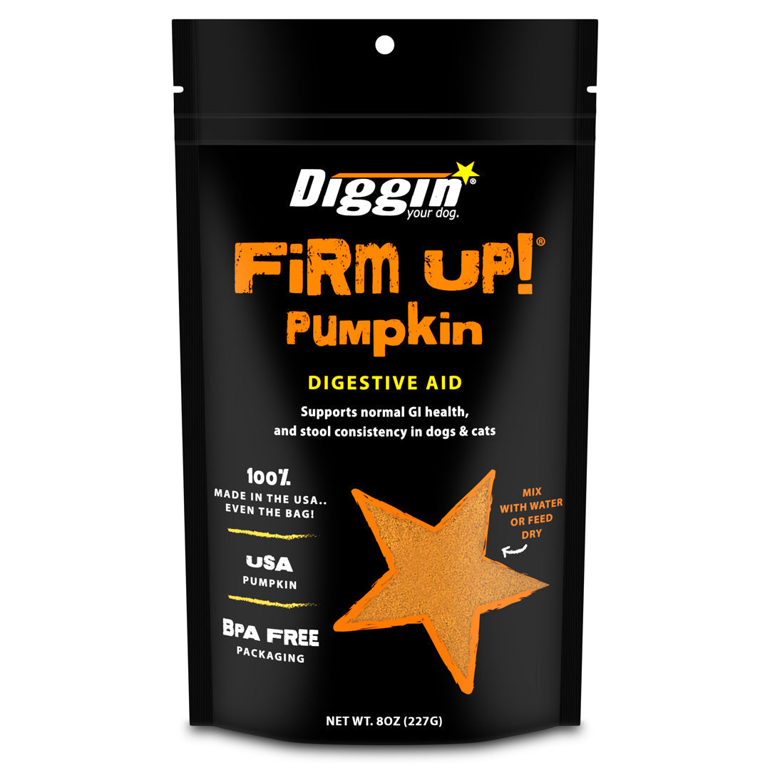 Diggin Your Dog Firm Up! Pumpkin Supplement for Dogs &amp; Cats