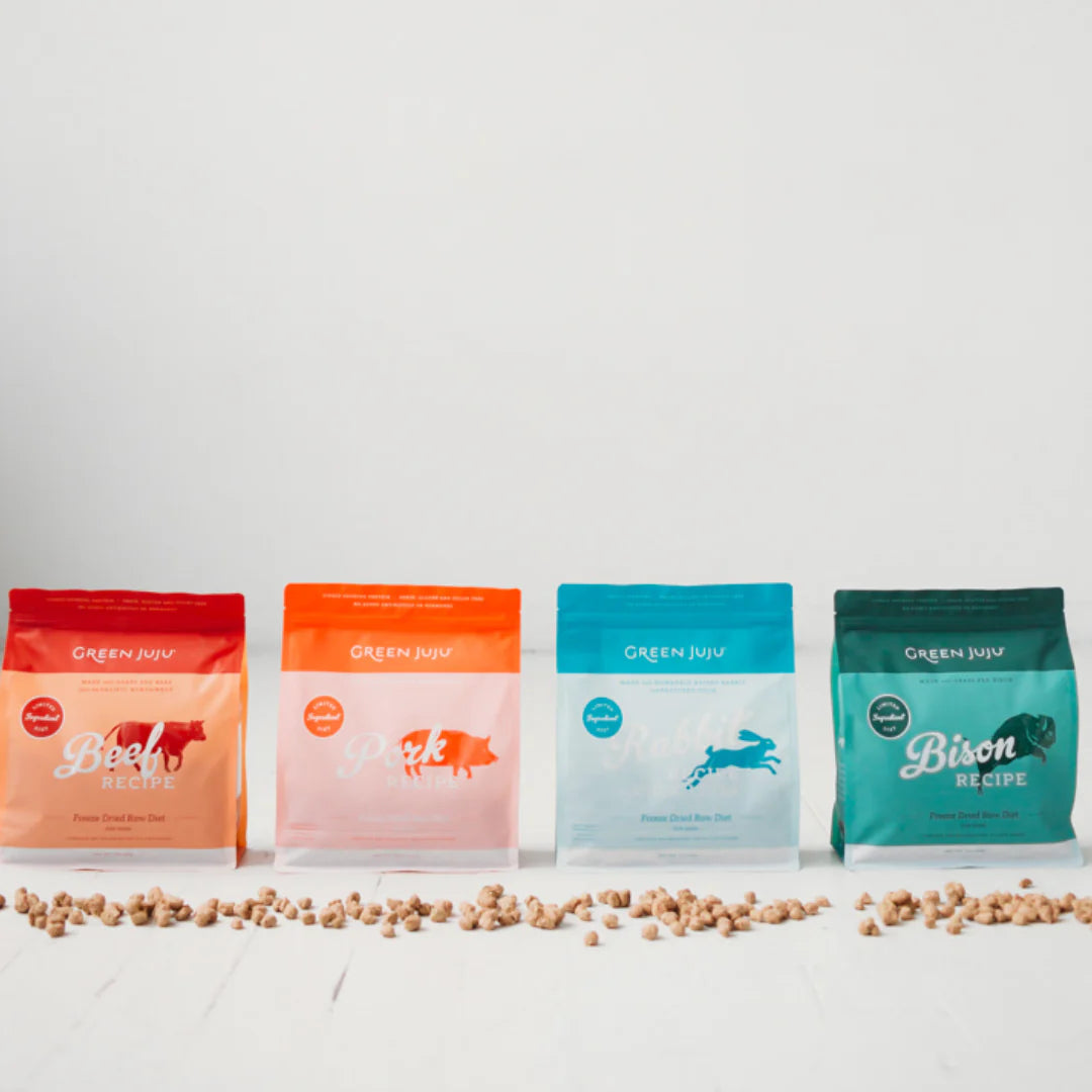 Green Juju Freeze-Dried Raw Rabbit with Duck Liver Dog Food