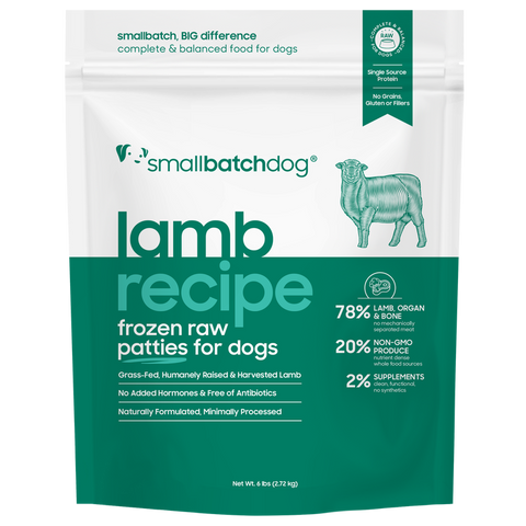 Small Batch Lamb Patties Frozen Raw Dog Food