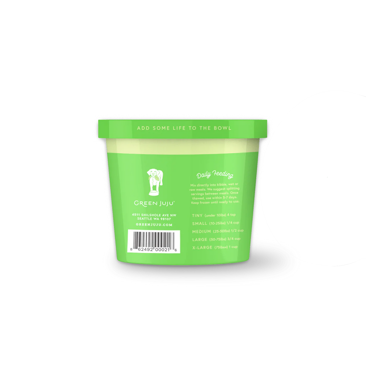 Green Juju Just Greens Frozen Dog Supplement