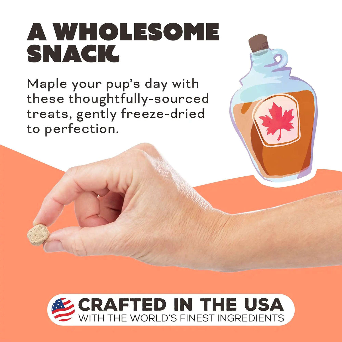 Primal You Maple My Day! Freeze-Dried Pork, Maple &amp; Goat Milk Dog Treats