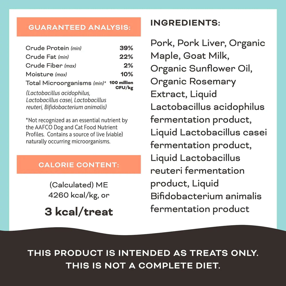 Primal You Maple My Day! Freeze-Dried Pork, Maple &amp; Goat Milk Dog Treats