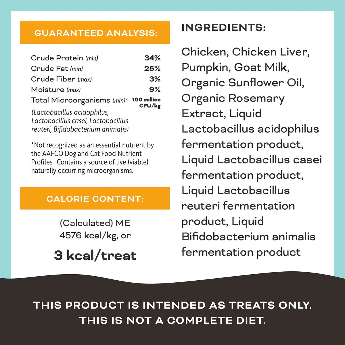 Primal Pumpkin For My Pumpkin! Chicken, Pumpkin &amp; Goat Milk Dog Treats