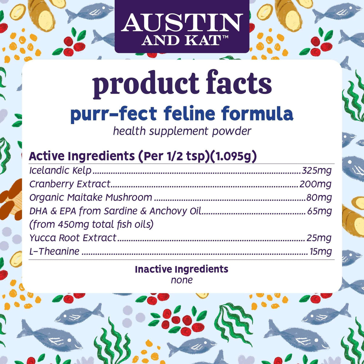Austin and Kat Purrfect Feline Formula Total Support Powder