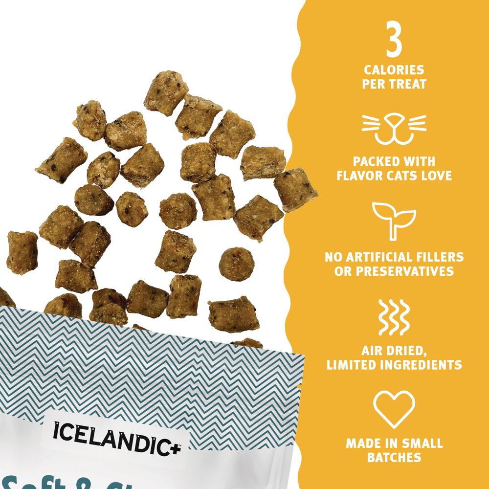 Icelandic+ Soft & Chewy Bites Chicken, Blackberry & Kelp Cat Treats