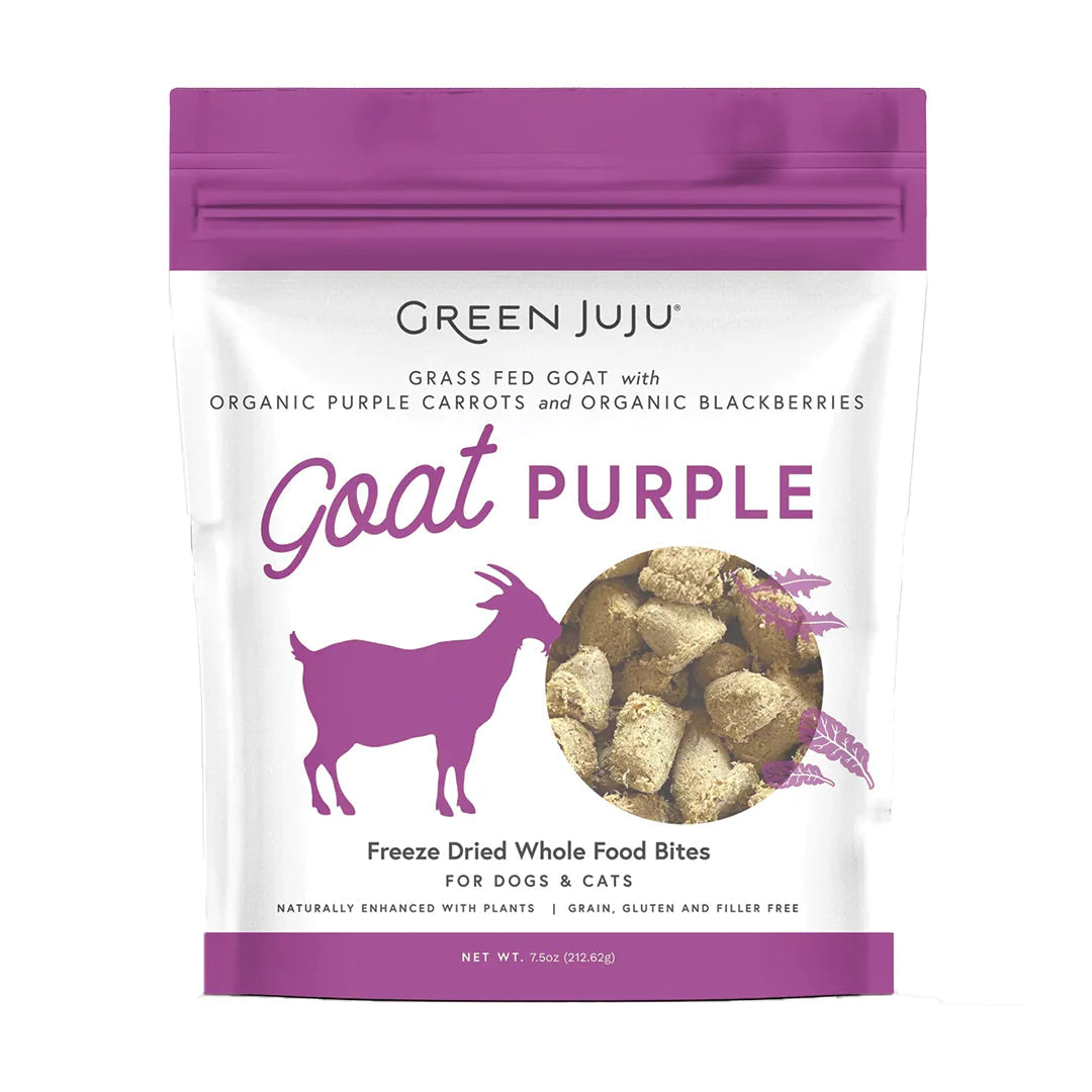 Green Juju Freeze-Dried Goat Purple Dog &amp; Cat Whole Food Bites