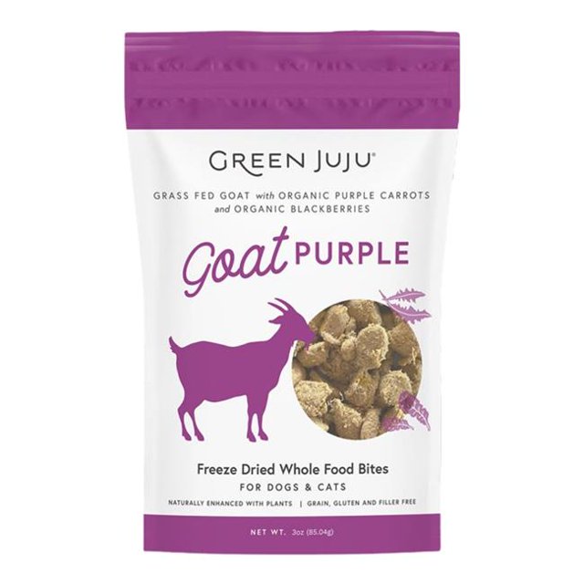 Green Juju Freeze-Dried Goat Purple Dog &amp; Cat Whole Food Bites