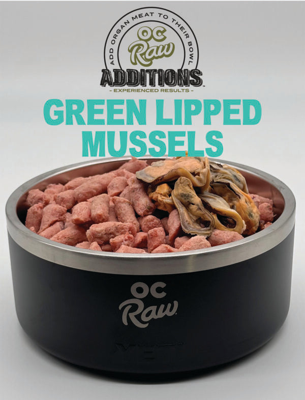 OC Raw Additions Frozen Raw Green Lipped Mussels for Dogs