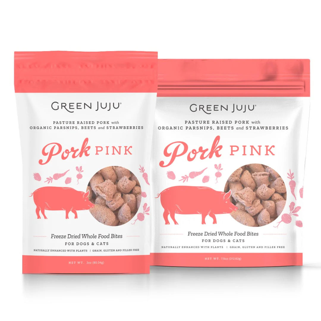 Green Juju Freeze-Dried Pink Pork Dog &amp; Cat Whole Food Bites