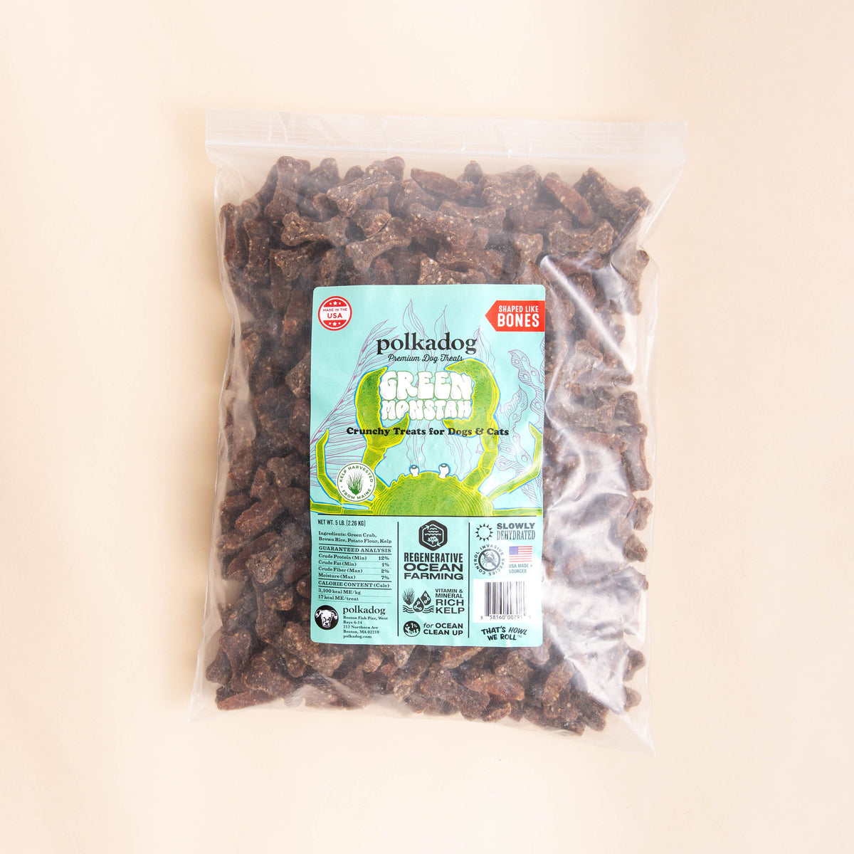 Polkadog Bakery Green Monstah Crab &amp; Kelp Dog Treats